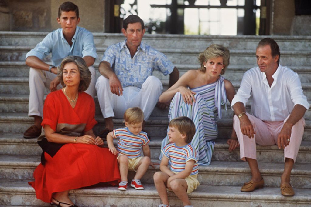 A spanyol királyi családdal és gyerekeikkel 1986 nyarán
