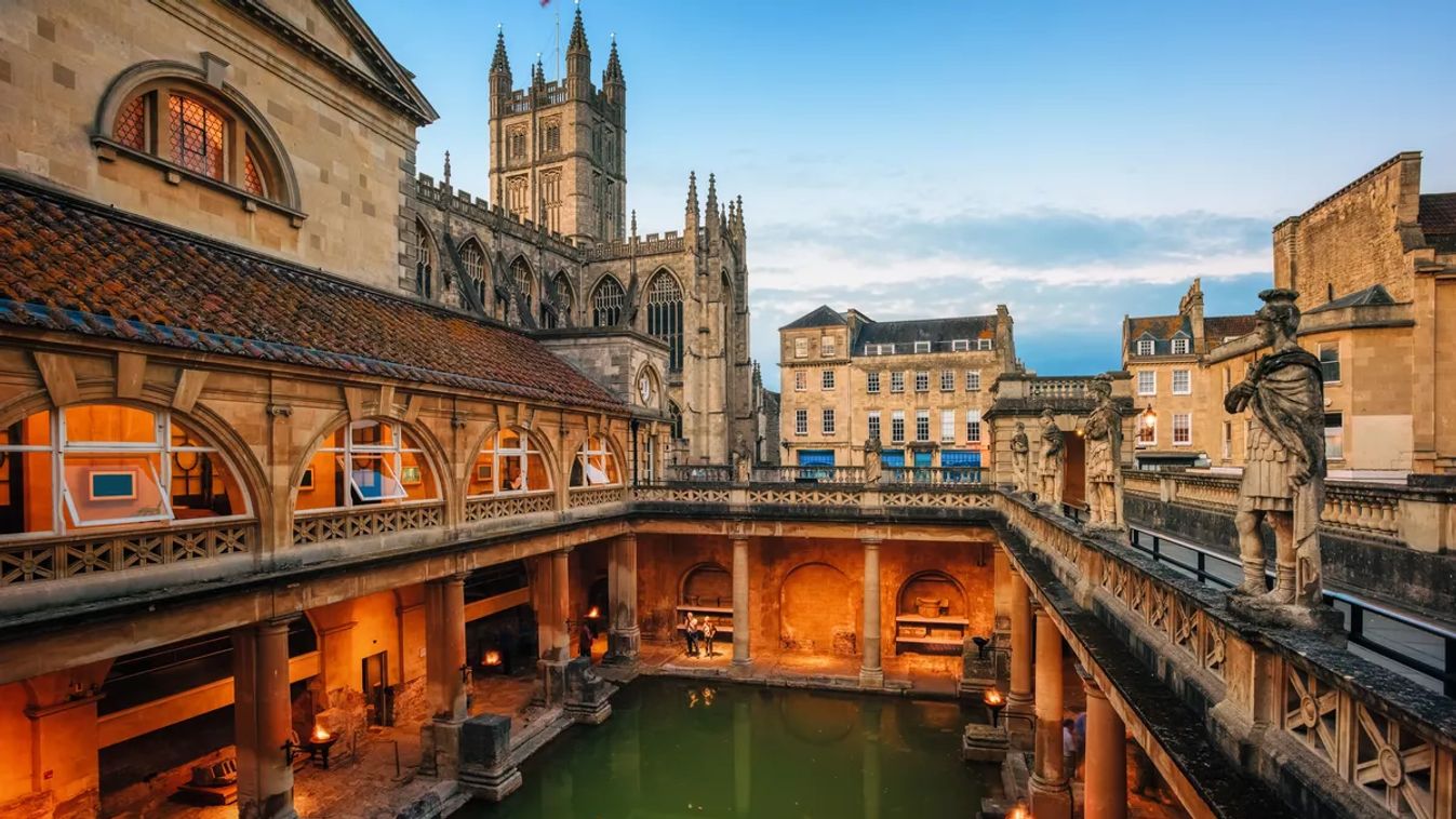 Historical,Roman,Bathes,In,Bath,City,,England
