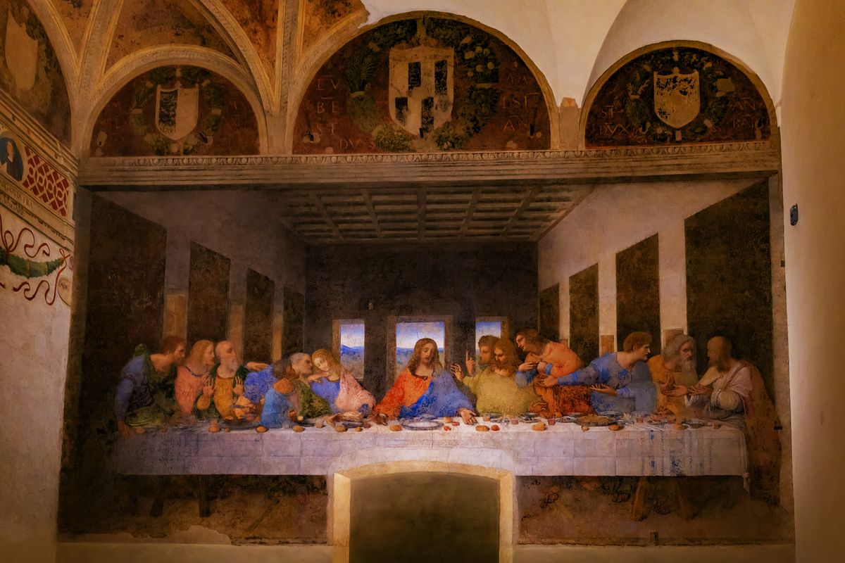 Milan, Leonardo da Vinci: Az utolsó vacsora, milánói Santa Maria delle Grazie kolostor