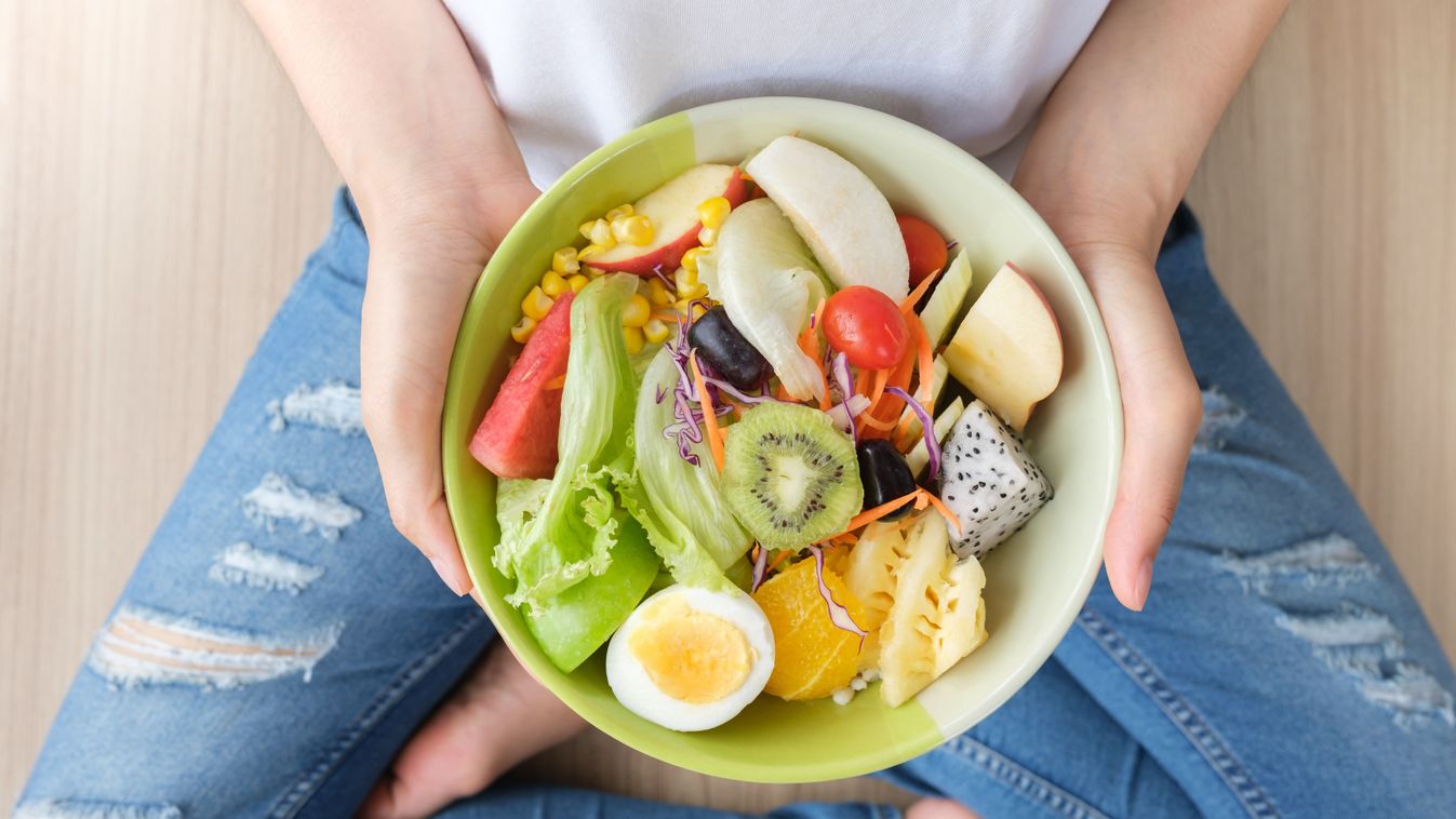saláta, zöldség és gyümölcs, étkezés, egészséges étkezés