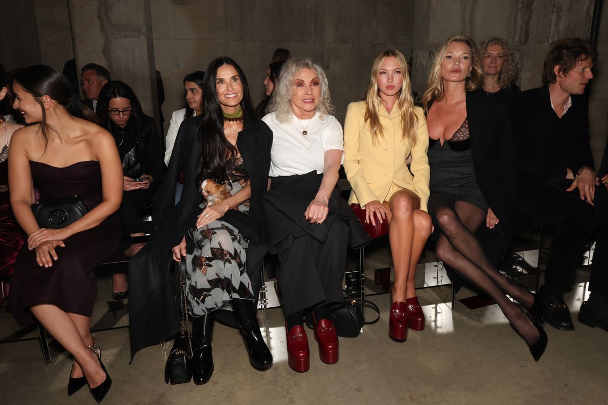 Gucci Cruise 2025 Fashion Show - Front Row – Gucci Cruise 2025Kate Moss és Nikolai von Bismarck