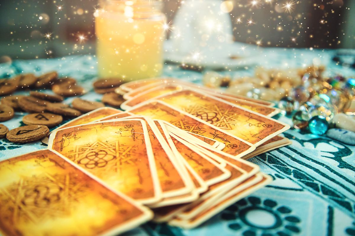 Tarot,Cards,On,The,Table.,Selective,Focus.,Magic.