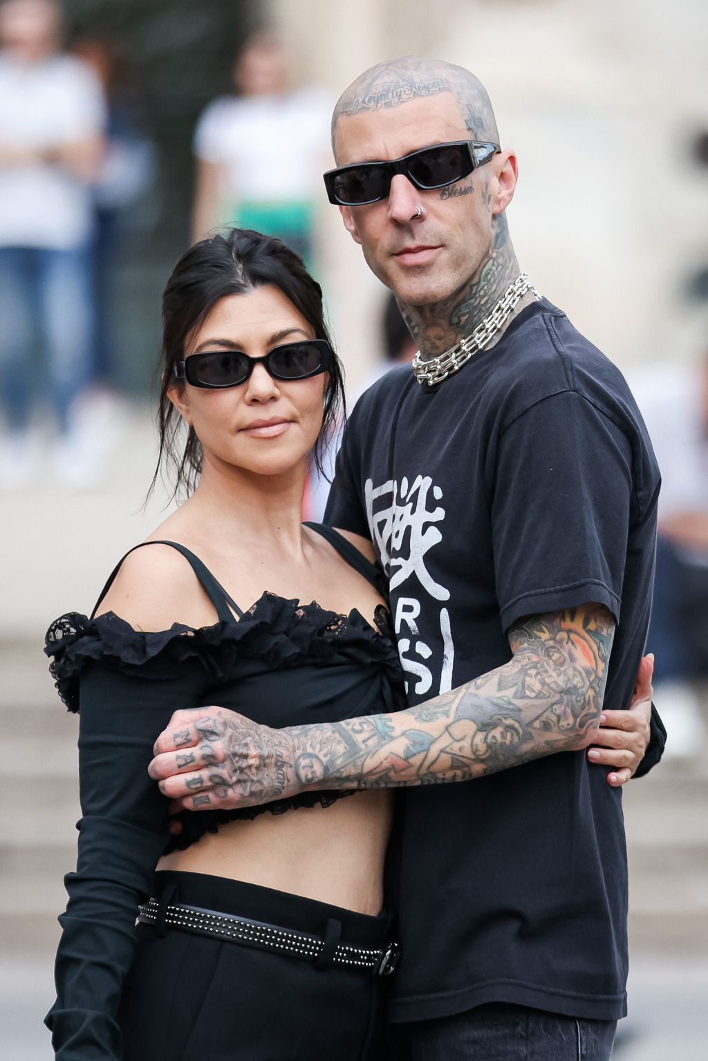 Kourtney Kardashian And Travis Barker Celebrity Sightings In Milan