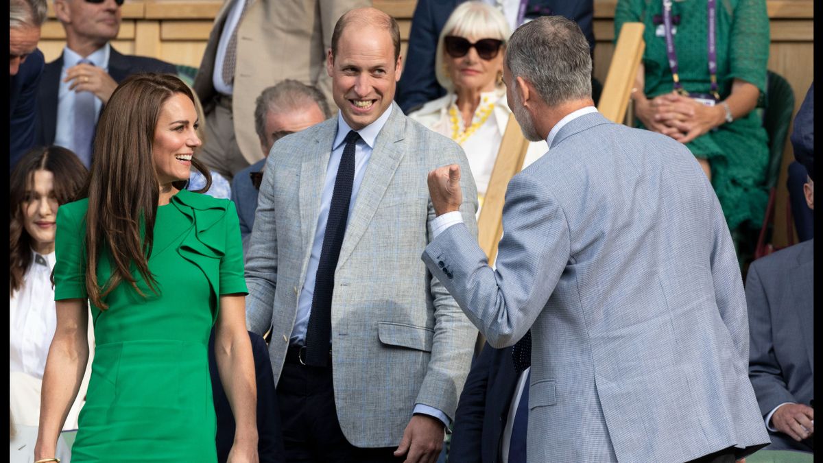 Katalin hercegné és Vilmos herceg 2023-ban Wimbledonban 