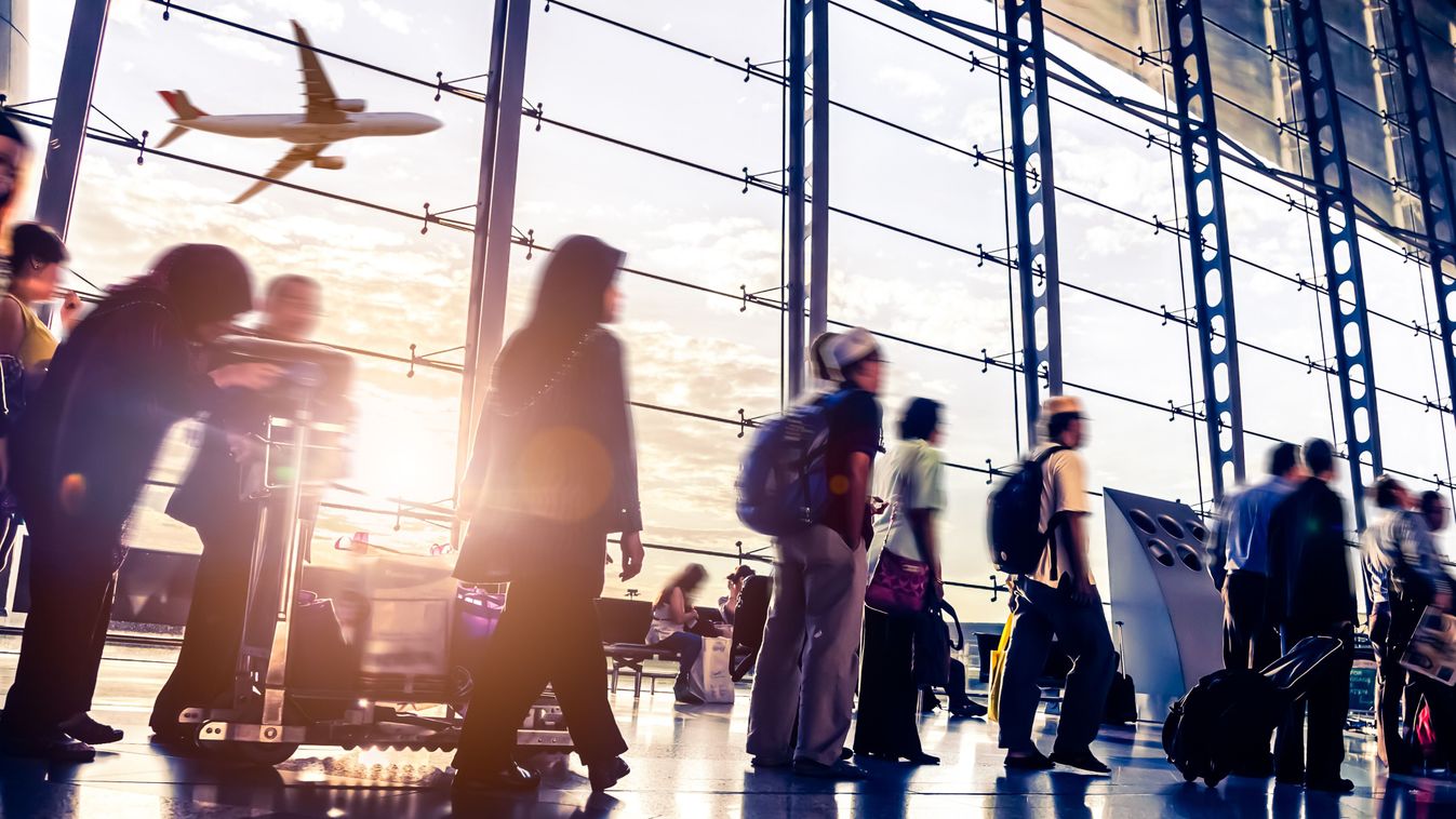 Passengers,In,An,Airport