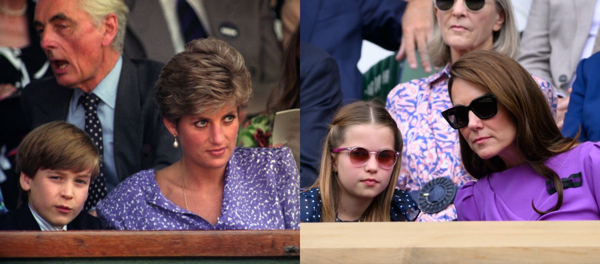 Katalin hercegné és Sarolta, Diana hercegné és Vilmos Wimbledonban