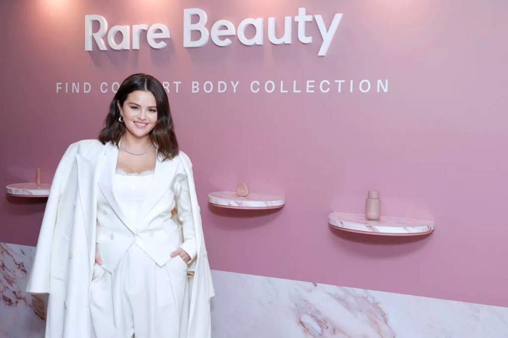 Selena Gomez Celebrates The Launch Of Rare Beauty's Find Comfort Body Collection In LA