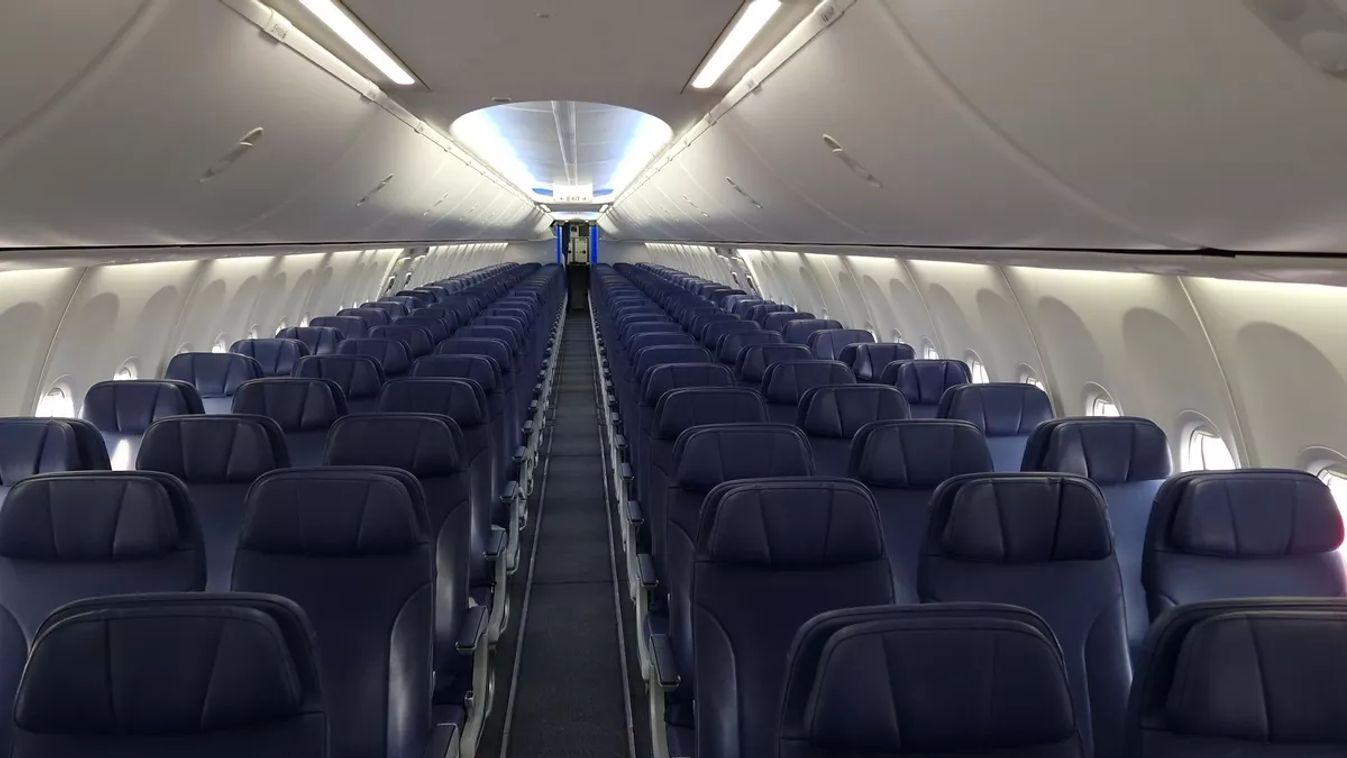 Commercial,Passenger,Aircraft,,Inside,Empty,Cabin