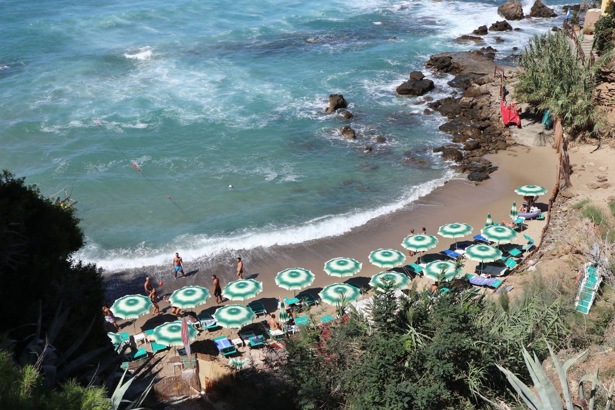 Palinuro,,Campania,,Italy,–,September,18,,2022:,Ficocella,Beach,In