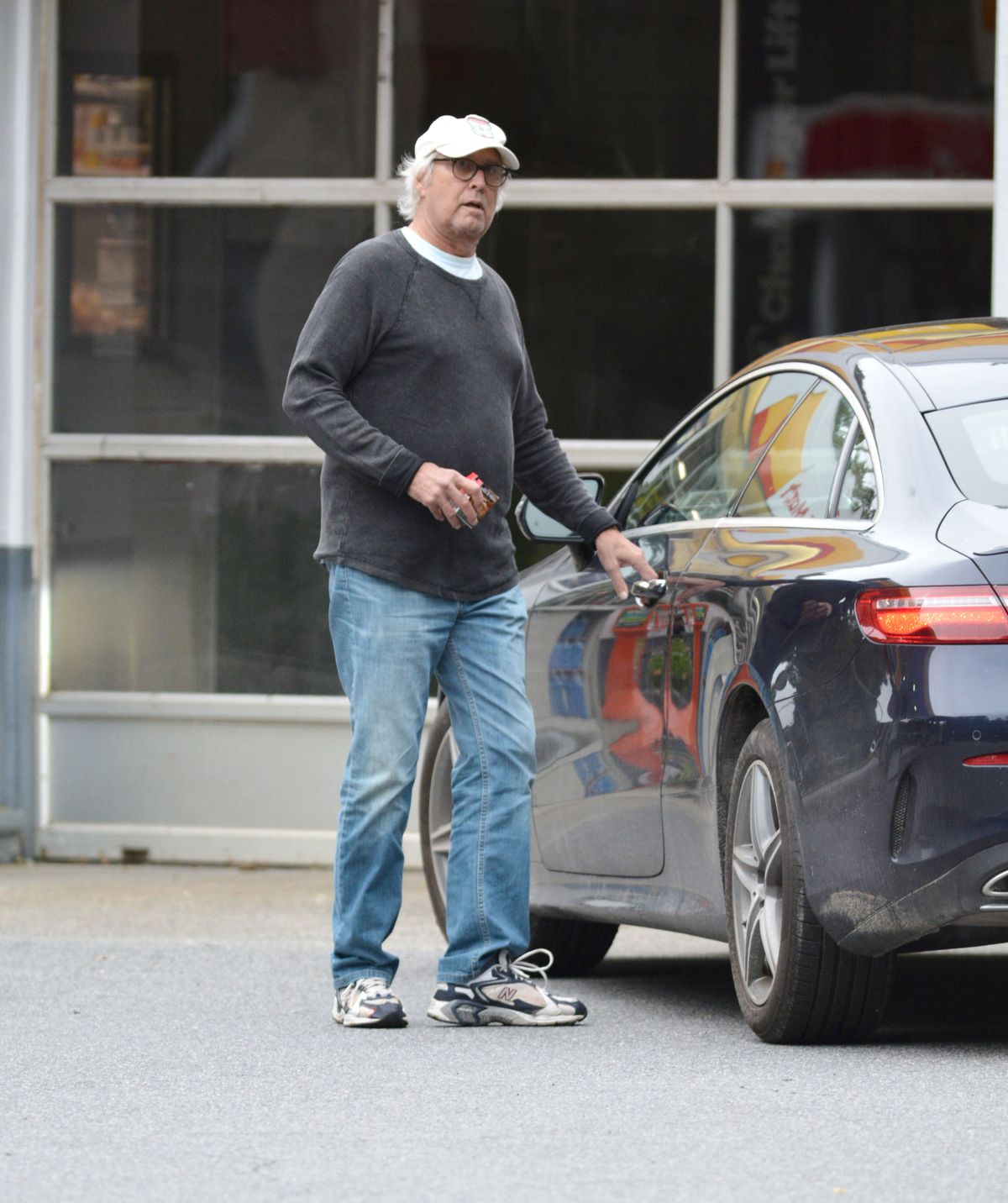 EXCLUSIVE: Chevy Chase is Spotted Picking up Cigarettes in Bedford, New York.