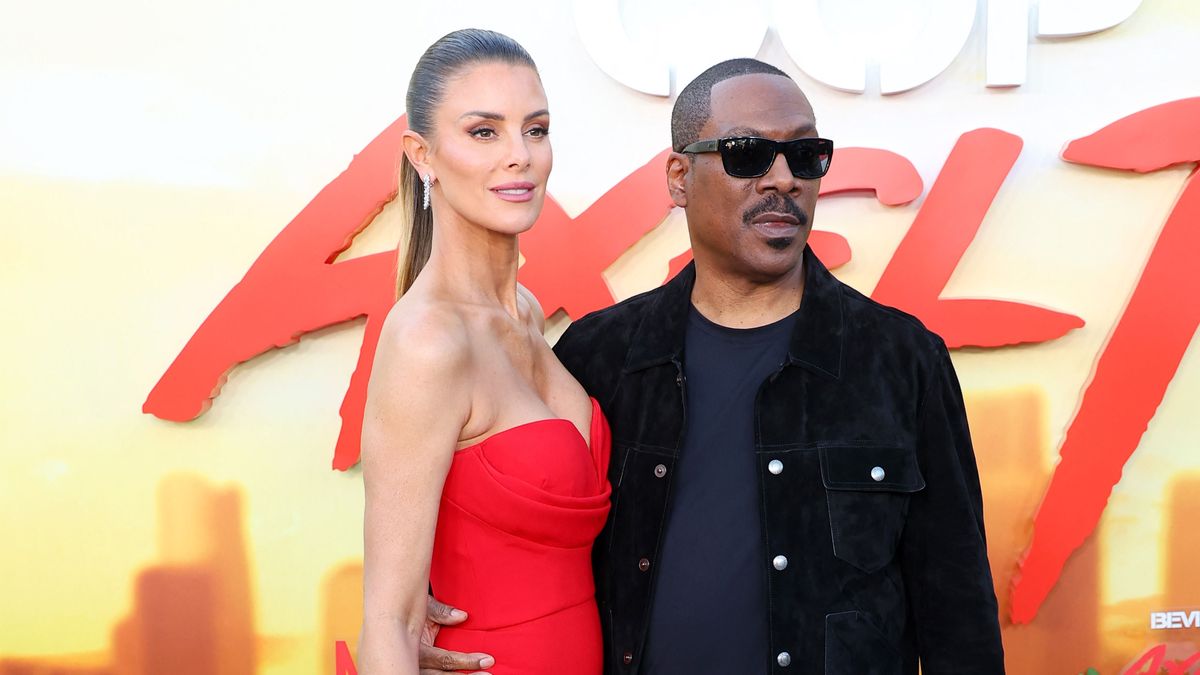 Paige Butcher and Eddie Murphy attend the Los Angeles Premiere Of Netflix's "Beverly Hills Cop: Axel F" at Wallis Annenberg Center for the Performing Arts on June 20, 2024