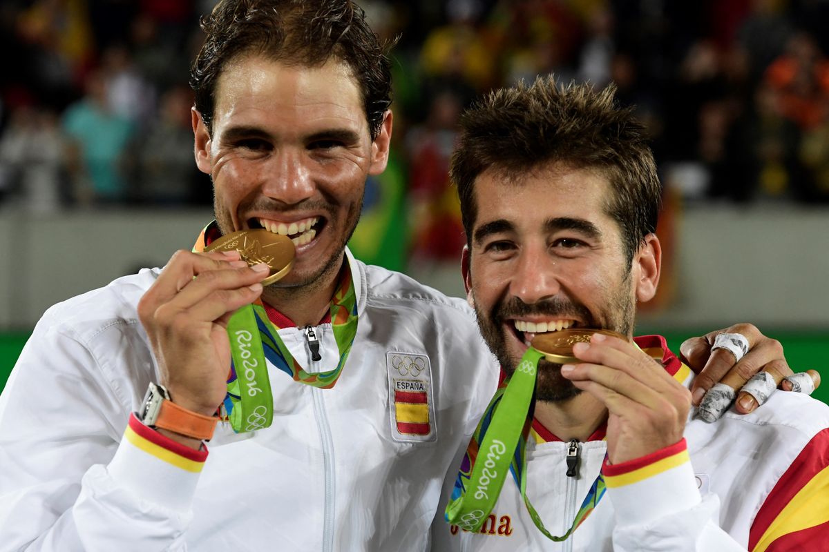 olimpikonok, érem, medál, Rafael Nadal és Marc Lopez