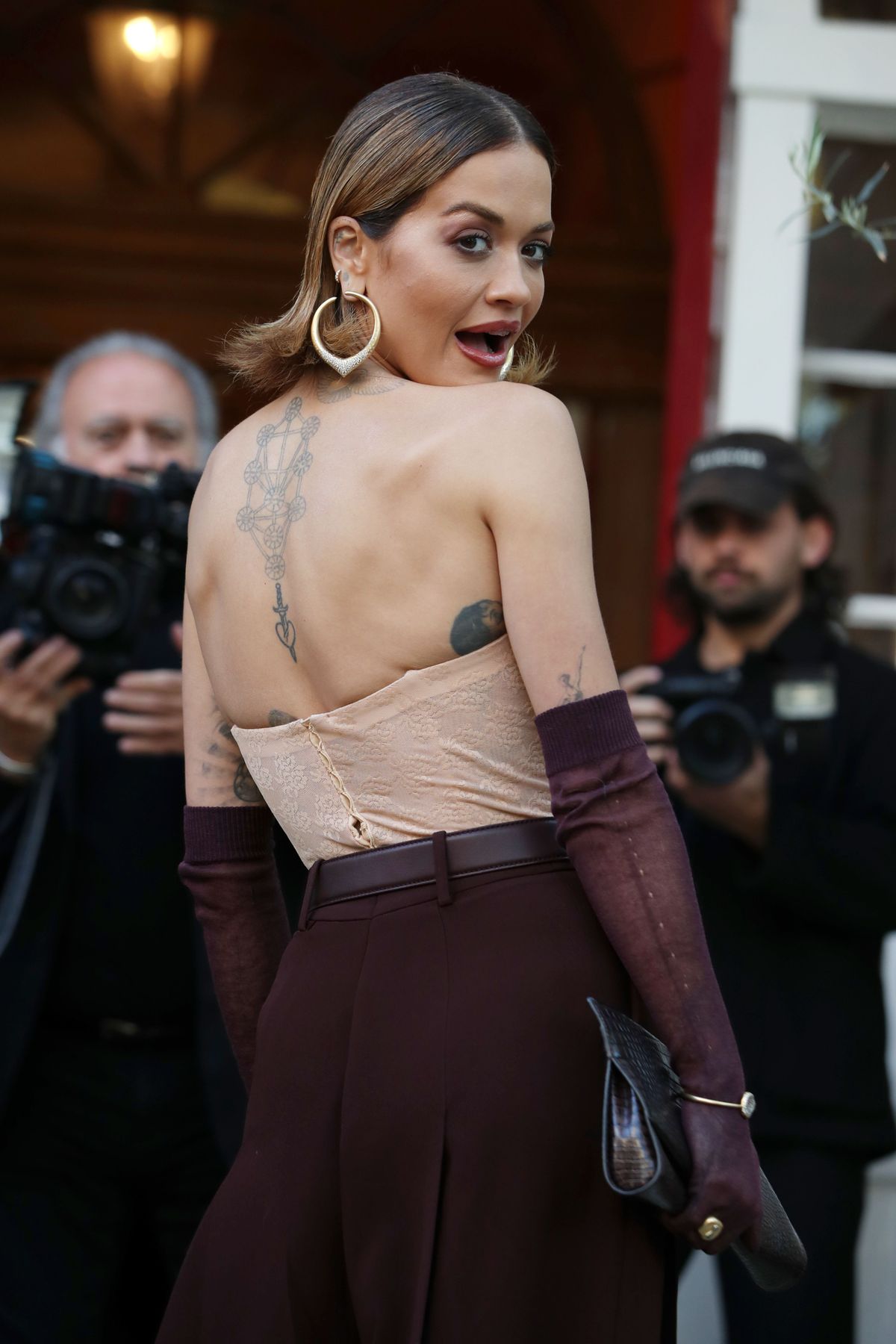 Rita Ora arriving for her TYPEBEA - Launch party in East London.