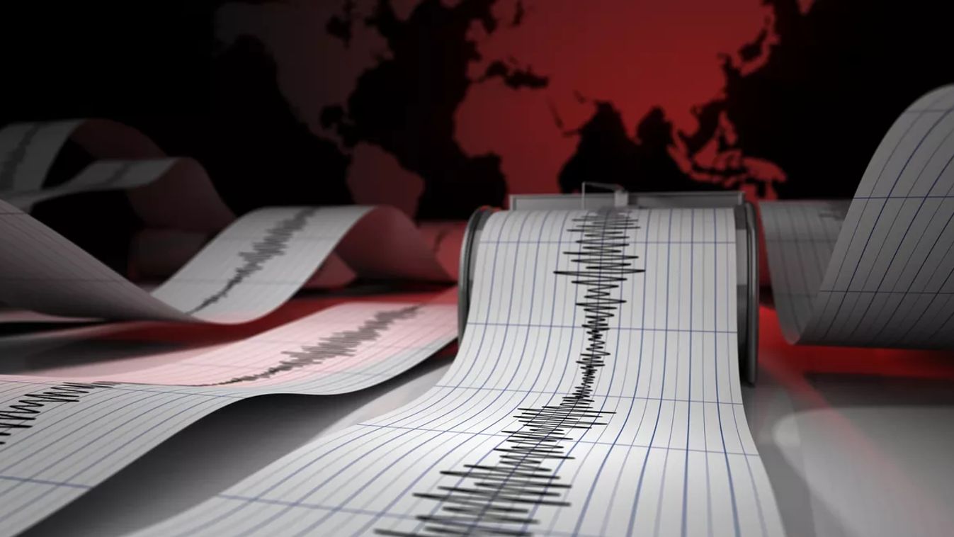 A,Record,Of,Seismic,Waves,Caused,By,Earthquakes.,3d,Rendering.