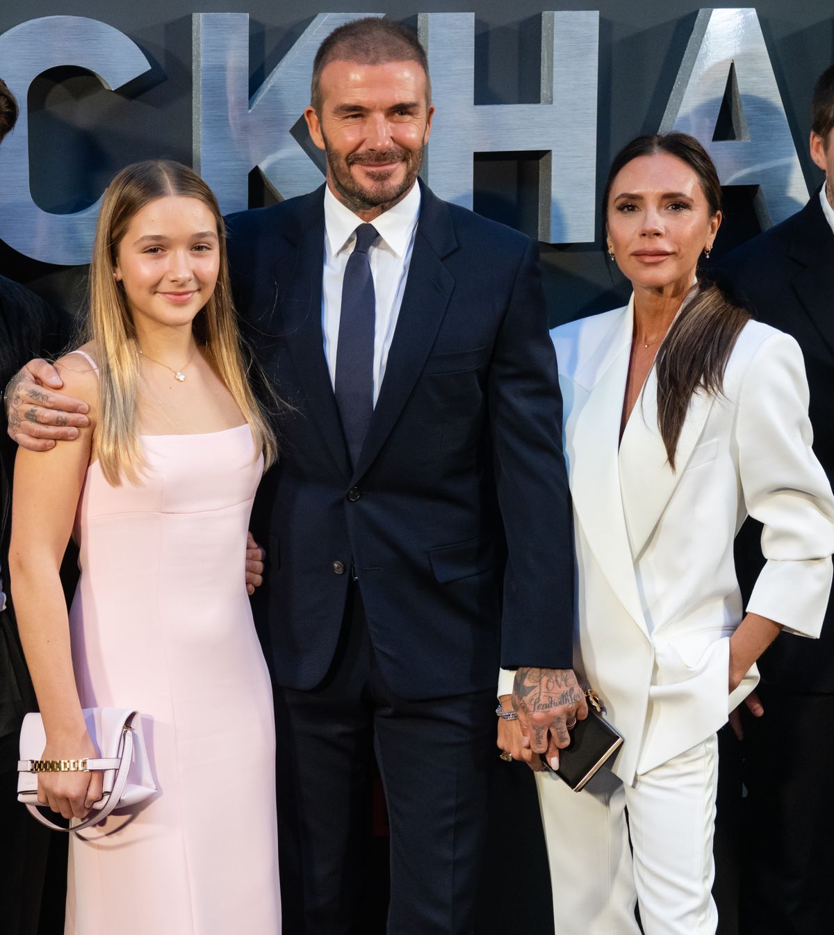 Victoria Beckham, David Beckham és lányuk, Harper 