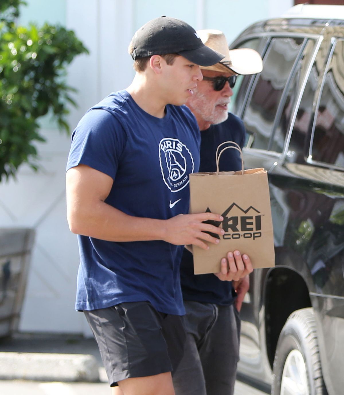 PREMIUM EXCLUSIVE Arnold Schwarzenegger Is Joined On Morning Bike With Son Joseph Baena