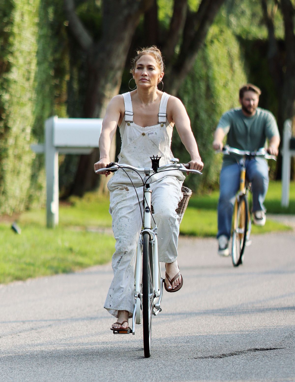 Jennifer Lopez is Spotted on a Bike Ride on Her Wedding Anniversary in the Hamptons