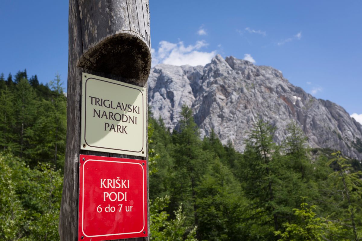 Triglav Hiking Route Sign