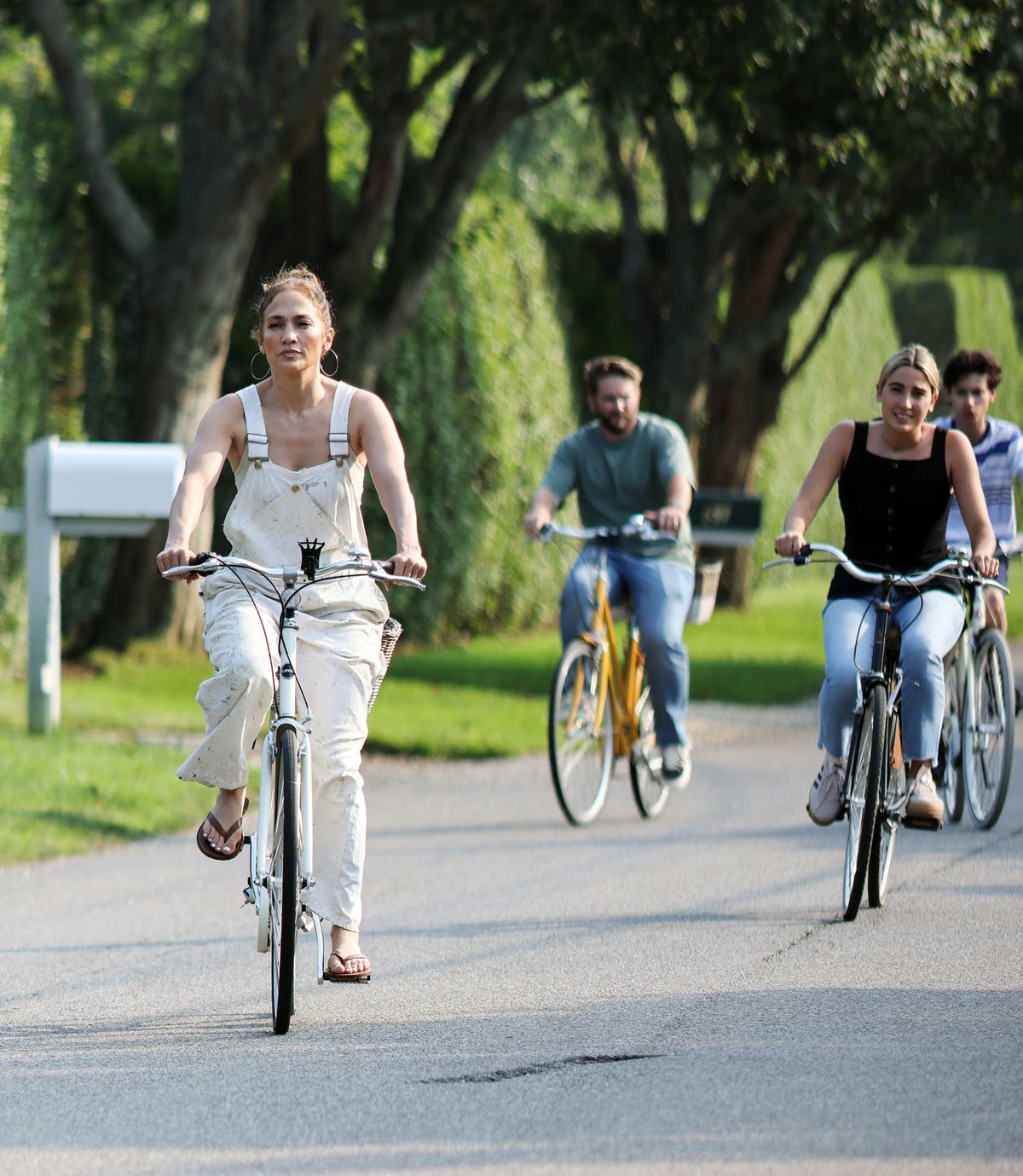 Jennifer Lopez is Spotted on a Bike Ride on Her Wedding Anniversary in the Hamptons