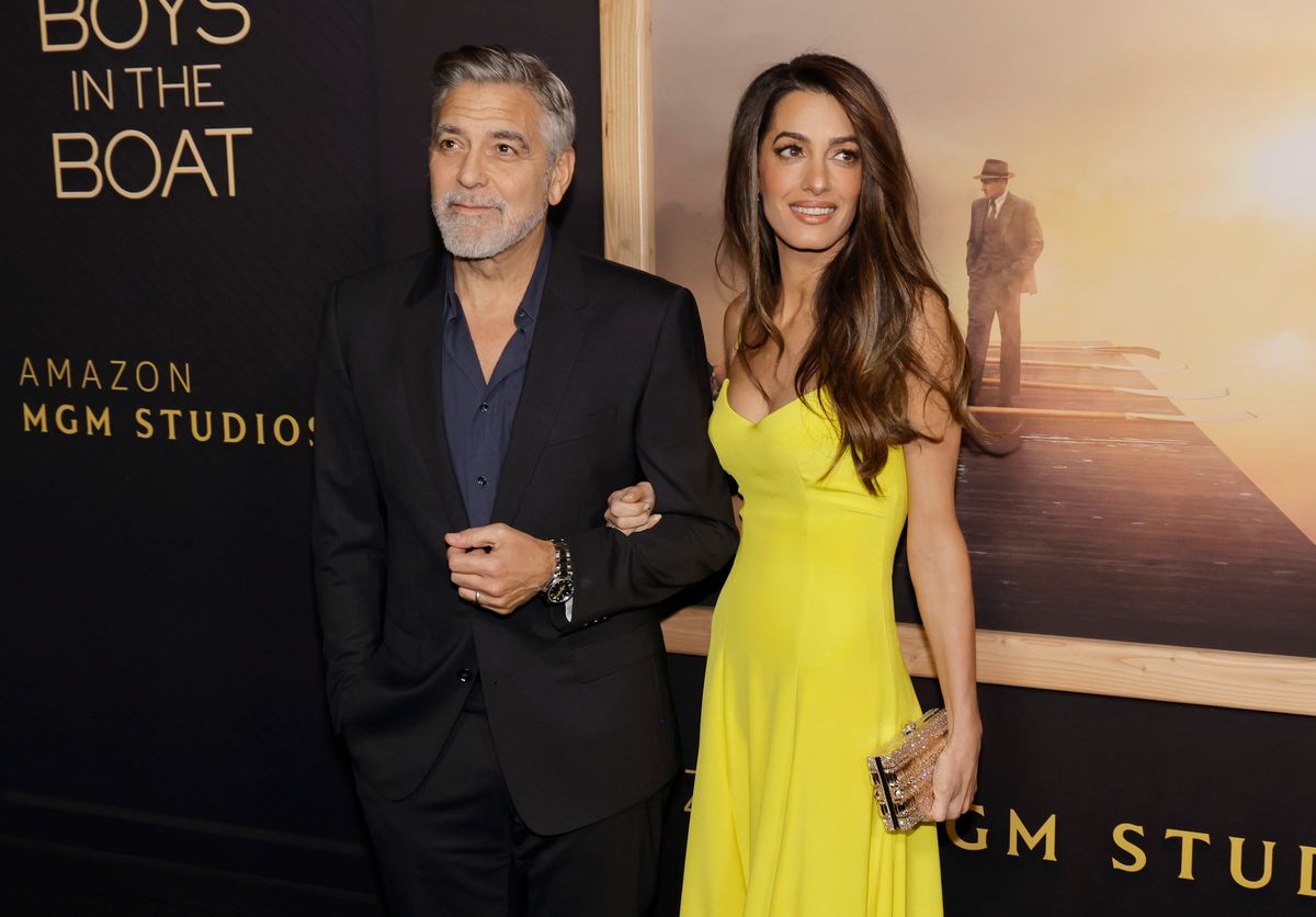 Brad Pitt, George Clooney, Amal Clooney