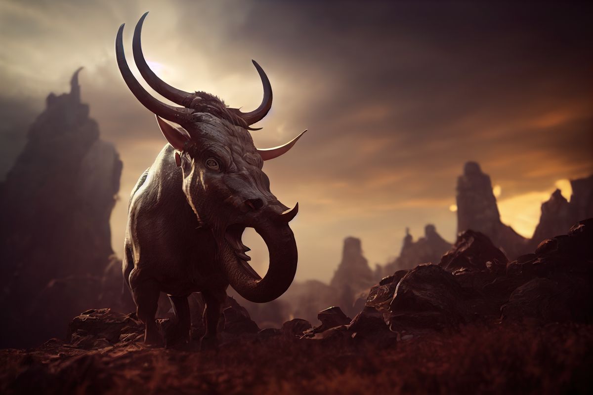 This,Is,A,3d,Illustration,Of,Minotaur,,Half,Man,And - Minotaurusz