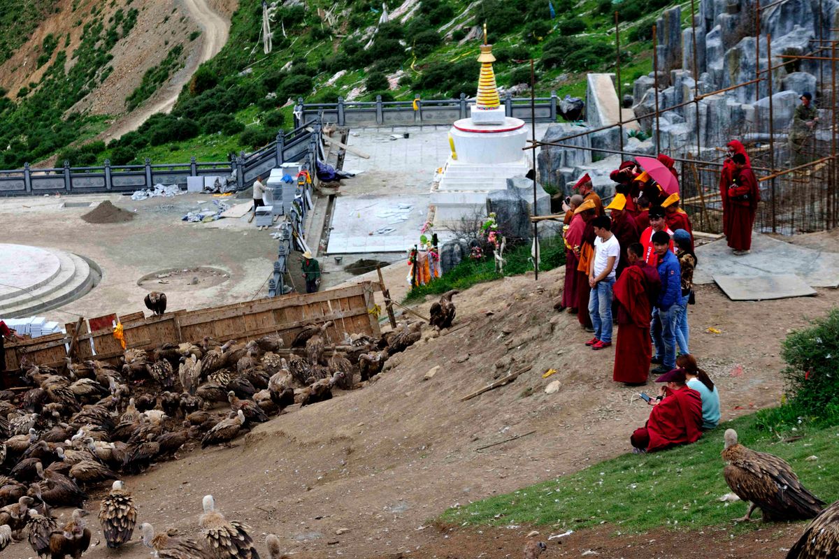 Sky burial in SW China