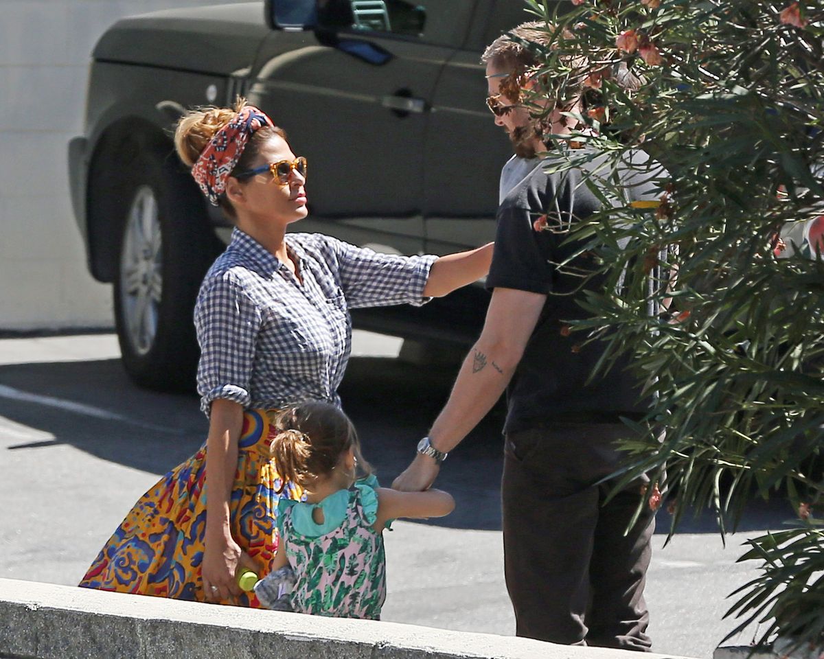 EXCLUSIVE: Eva Mendes Steps out For a Day with Family in Los Angeles