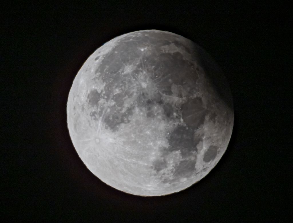 Partial lunar eclipse over Brandenburg