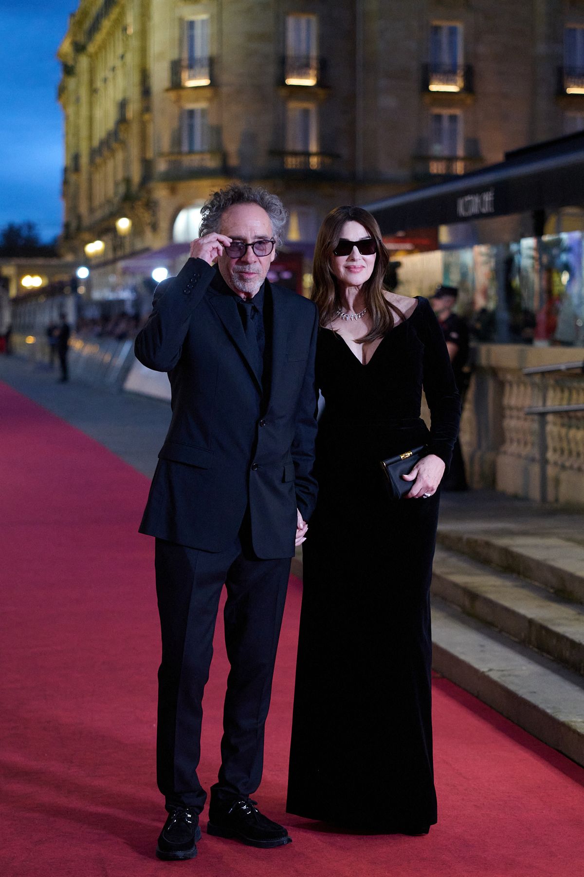 Monica Belucci, Tim Burton Attend The Red Carpet Maria Calas During The 72th San Sebastian International Film Festival