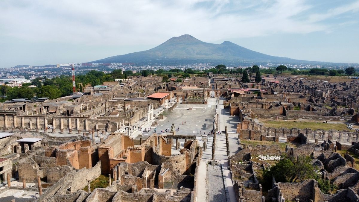 Drone,Photo,Pompei,Naples,Italy,Europe