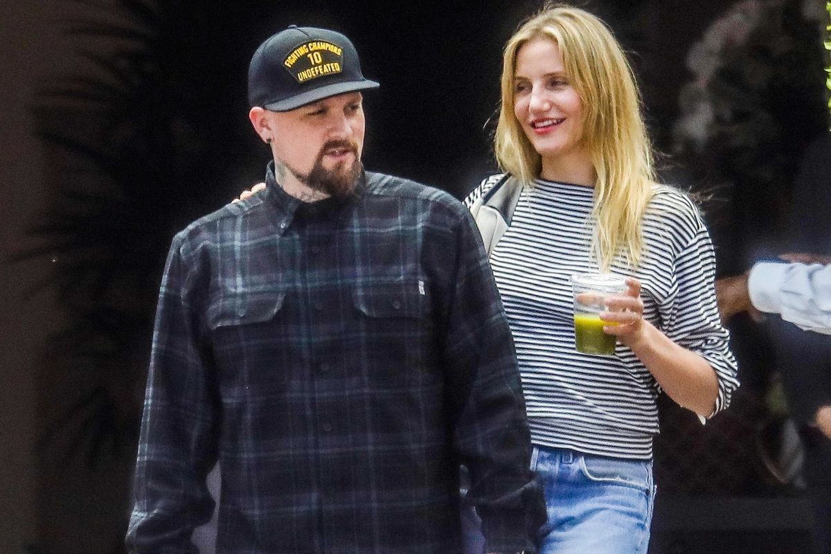 *EXCLUSIVE* Cameron Diaz and Benji Madden show some PDA after lunch at Bouchon