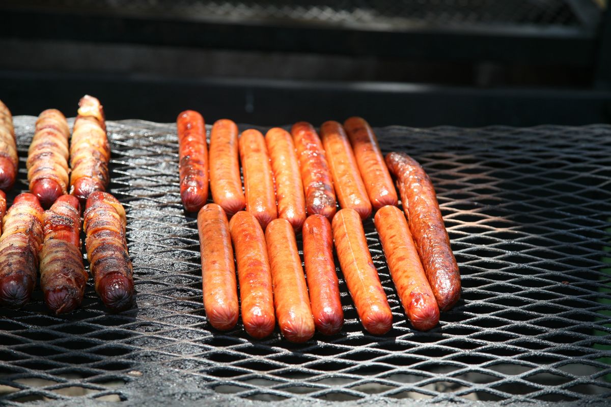 Hot,Dog.,Sausages.,Bacon,Wrapped,Hot,Dogs.,Bacon,Wrapped,Sausages.