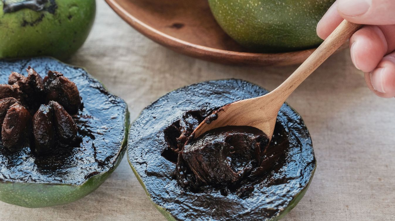 Black Sapote, csokoládépuding gyümölcs, fekete datolyaszilva