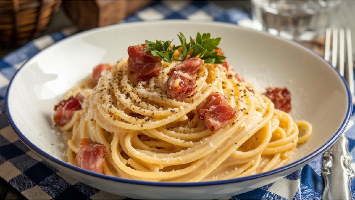 spagetti, carbonara, olasz tészta