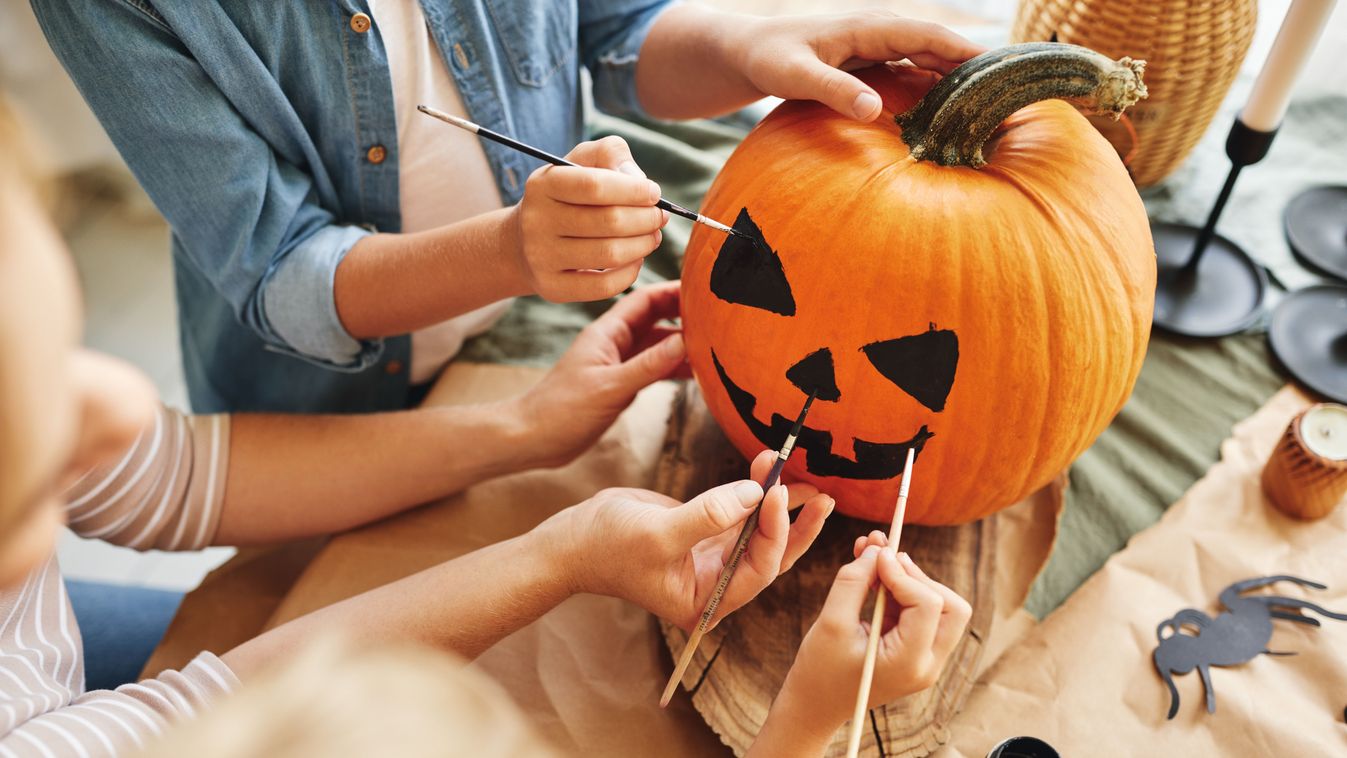 egyszerű halloween tök minta 