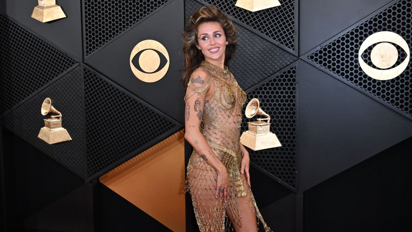 66th Grammy awards - Arrivals, miley cyrus