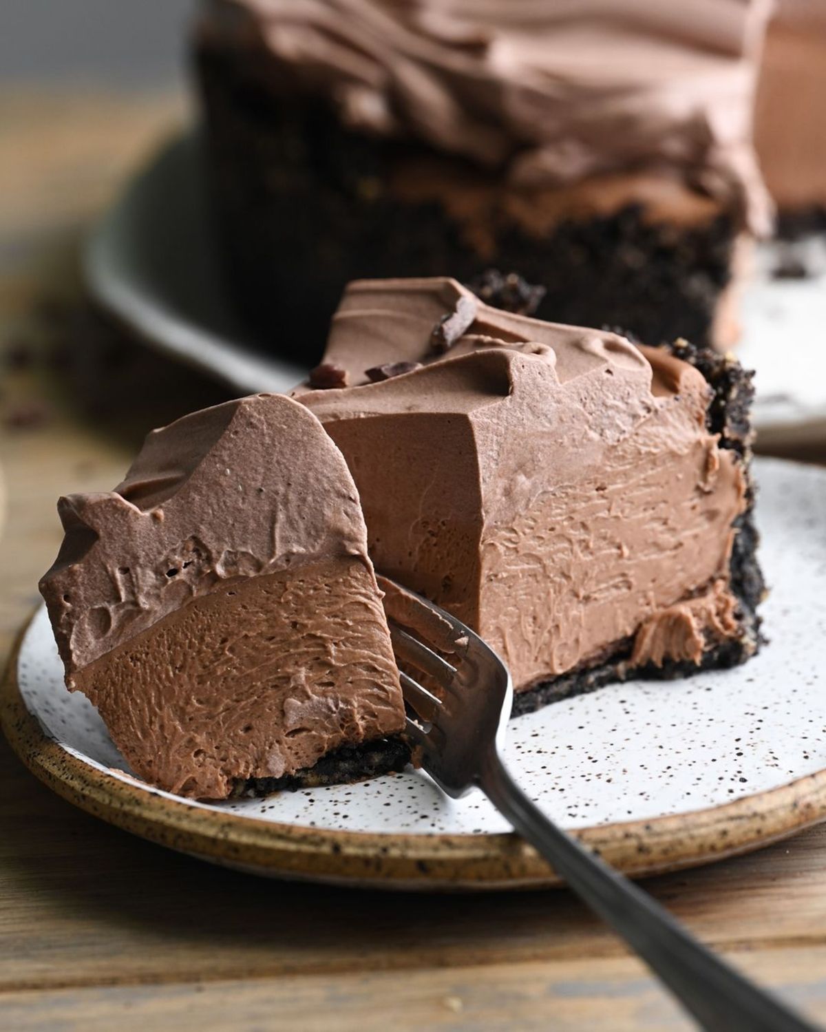 A,No-bake,Chocolate,Cheesecake,Is,A,Rich,And,Creamy,Dessert