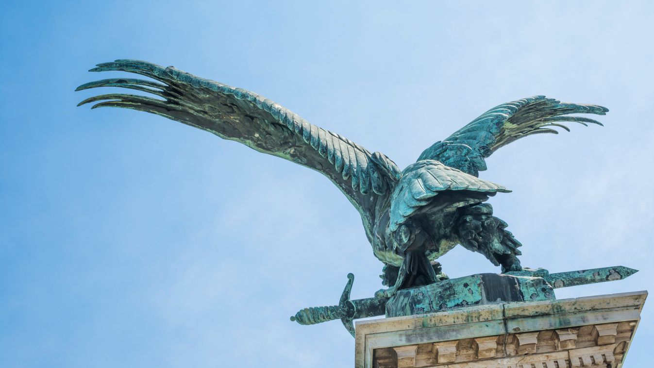 Budapest/hungary,-,June,,01,2019:,Turul,Bird,Statue,In,Budapest