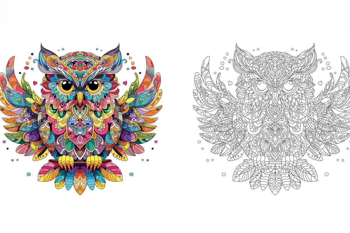 Owl,In,Mandala,Style,For,Coloring,Book,,Vector,Illustrations,For