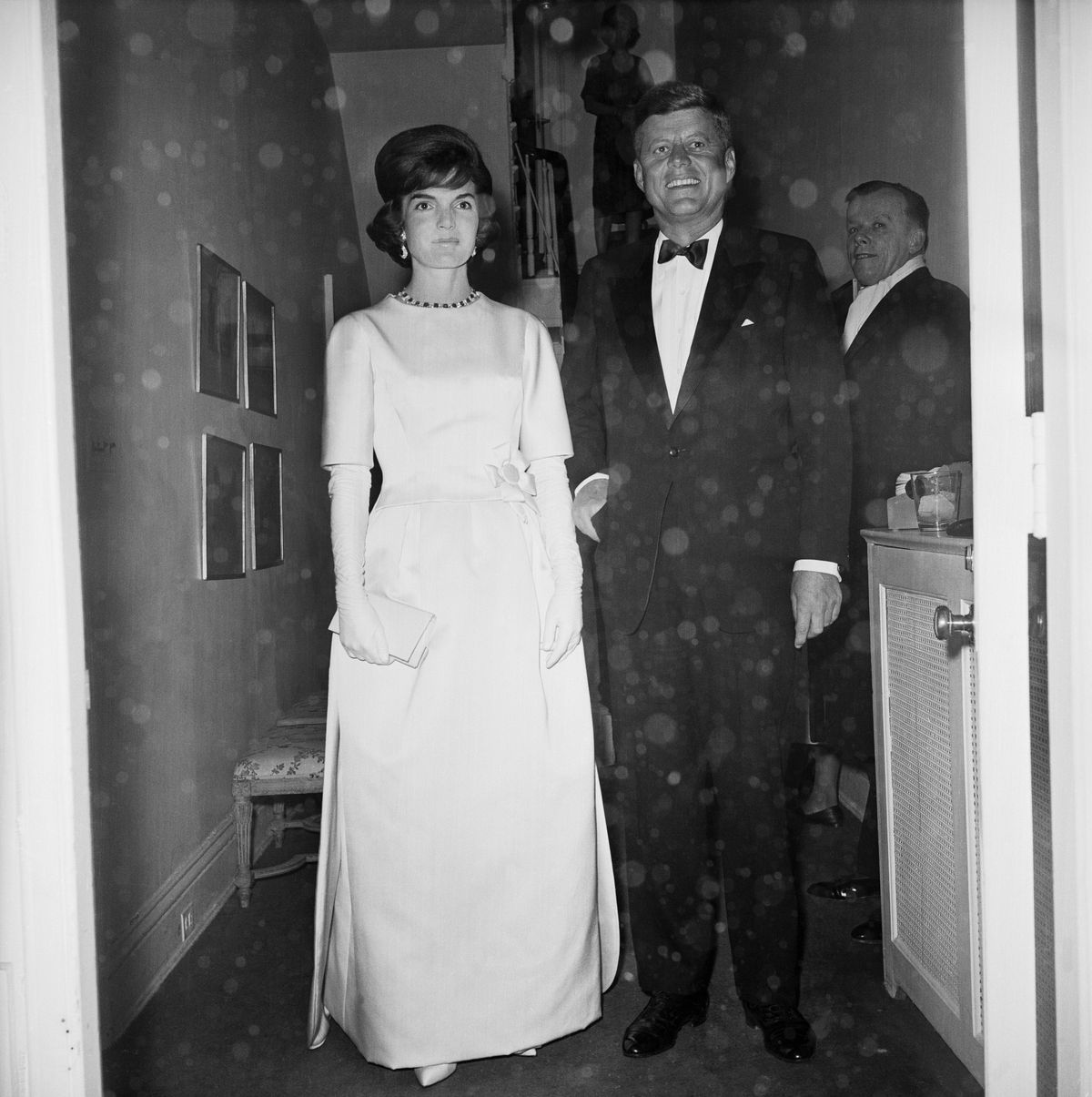 John Kennedy and Wife Posing For Picture