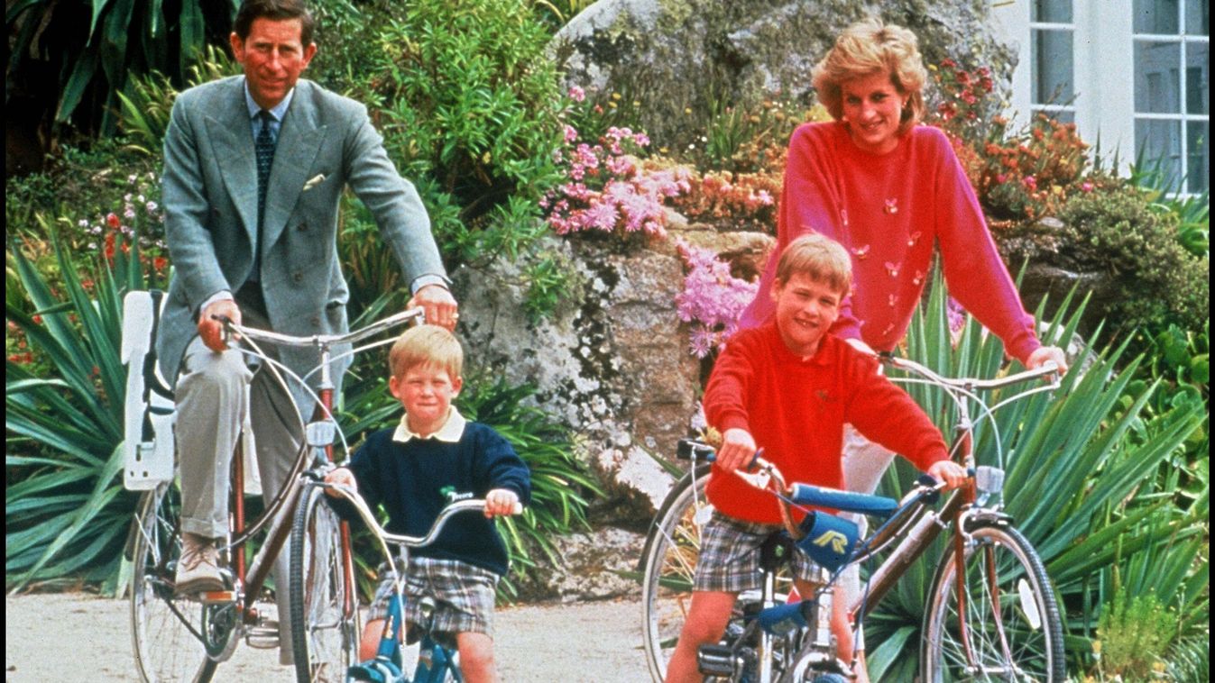 Princess Diana and her sons WIlliam and Harry