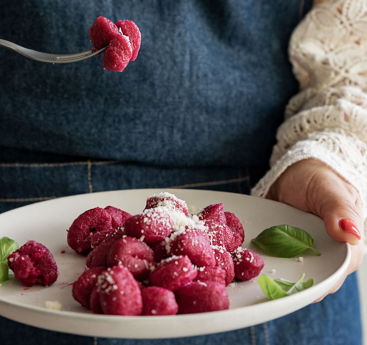 cékla gnocchi, recept, színes étel, céklás