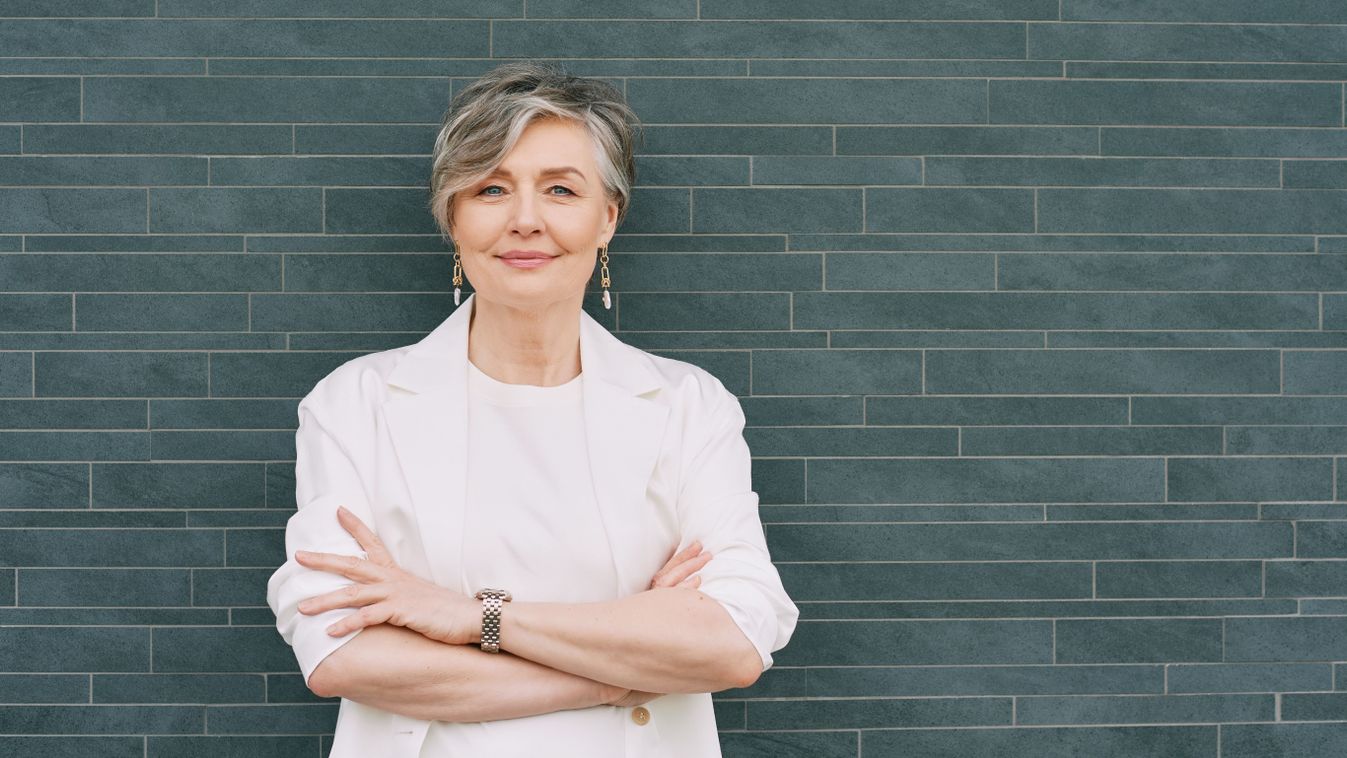 Portrait,Of,55,-,60,Year,Old,Woman,With,Grey