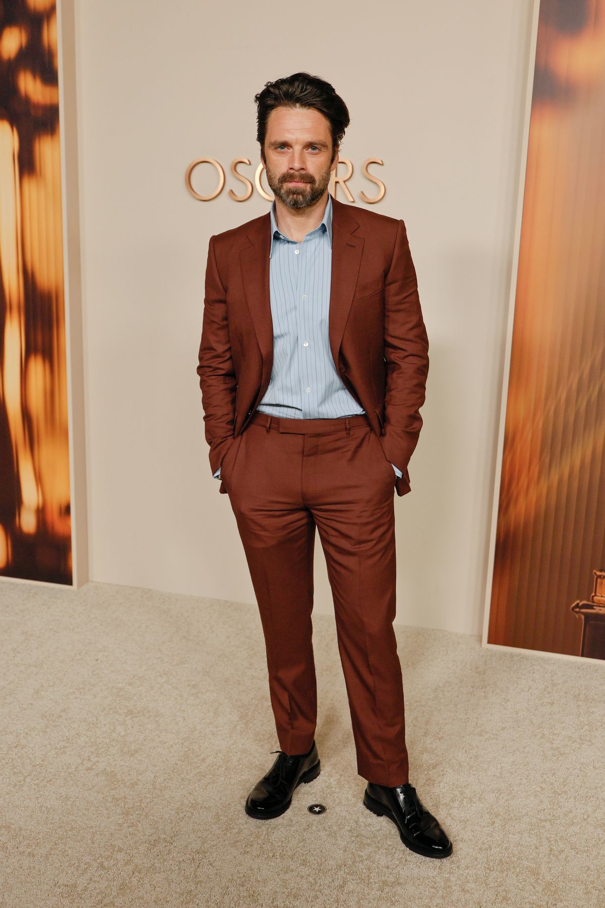 LOS ANGELES, CALIFORNIA - FEBRUARY 25: Sebastian Stan attends the 97th Annual Academy Awards Nominees Dinner at the Academy Museum of Motion Pictures on February 25, 2025 in Los Angeles, California. (Photo by Frazer Harrison/Getty Images)