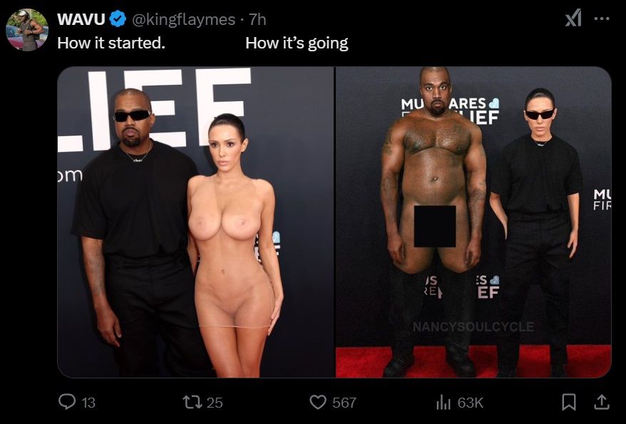 Kanye West meztelen, mém