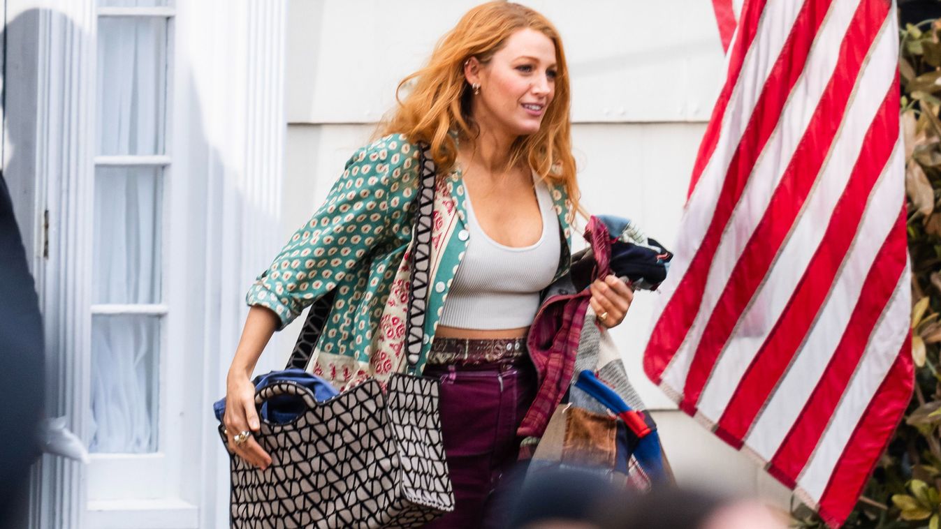 EXCLUSIVE: Blake Lively is Spotted Filming 'It Ends With Us' in Plainfield, New Jersey.