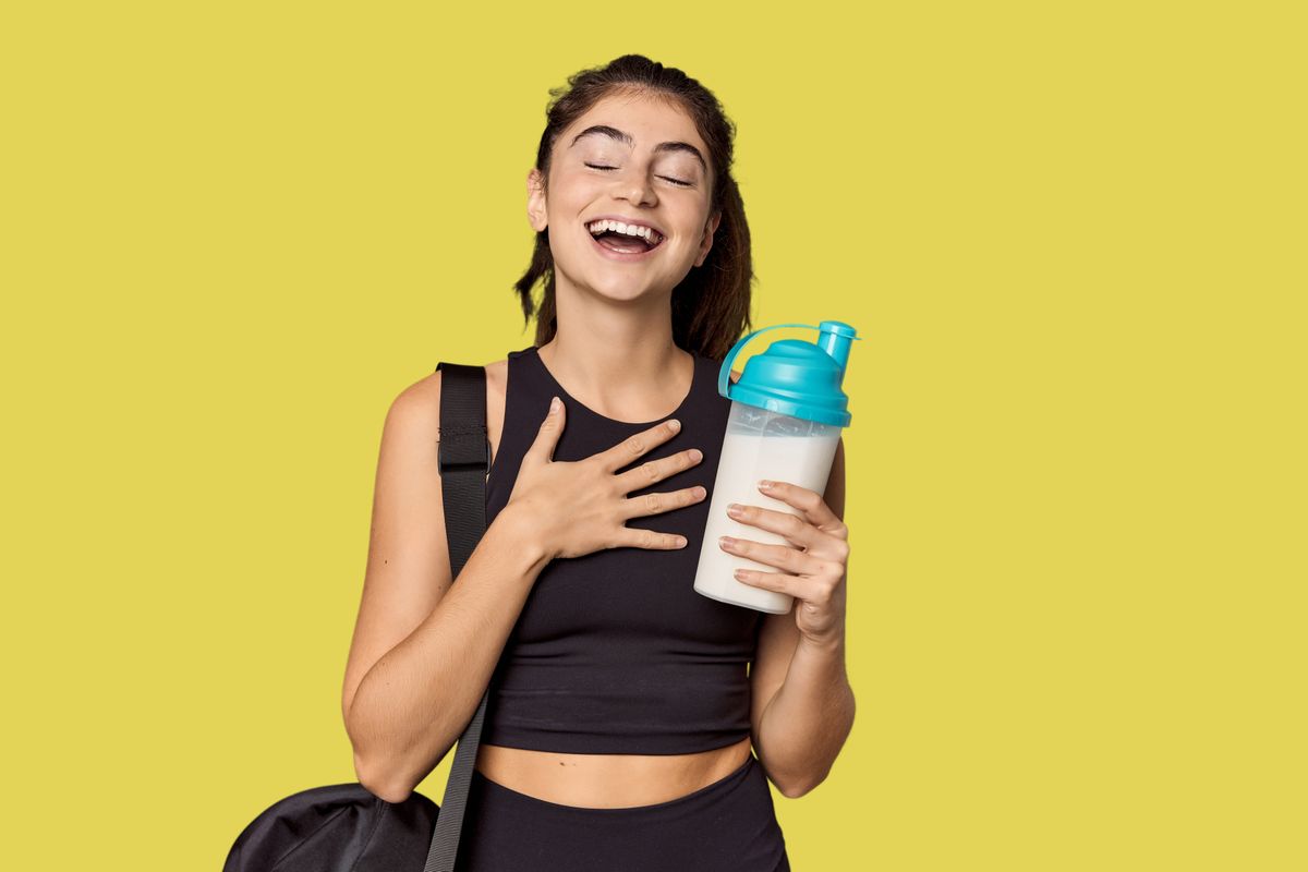 protein shake fiatal nő