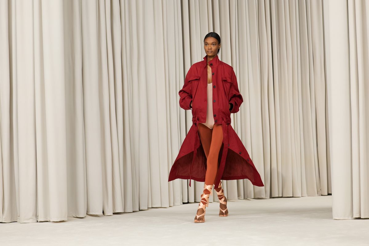 MILAN, ITALY - SEPTEMBER 21: A model walks the runway at the Ferragamo fashion show during the Milan Womenswear Spring/Summer 2025 on September 21, 2024 in Milan, Italy. (Photo by Jacopo Raule/Getty Images)