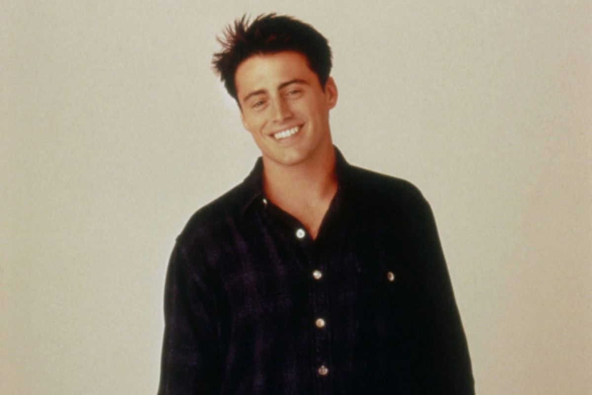 Friends 
TV Series 1994 - 2004 USA
Created by David Crane, Marta Kauffman
Season 2
Matt LeBlanc.
It is forbidden to reproduce the photograph out of context of the promotion of the film. It must be credited to the Film Company and/or the photographer assigned by or authorized by/allowed on the set by the Film Company. Restricted to Editorial Use. Photo12 does not grant publicity rights of the persons represented. (Photo by 7e Art/Warner Bros Television / Photo12 via AFP)