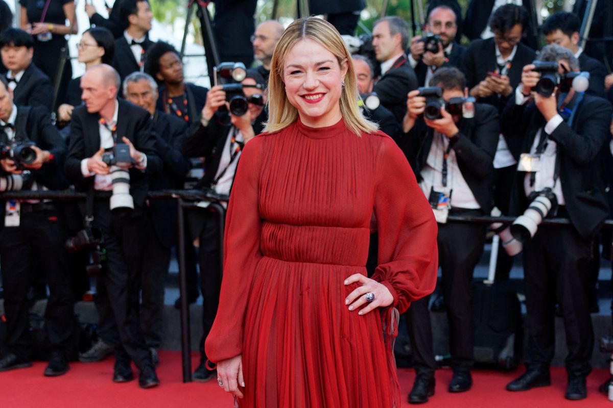 Emilie Dequenne attends the Elemental screening and closing ceremony red carpet during the 76th annual Cannes film festival at Palais des Festivals on May 27, 2023 in Cannes, France. (Photo by SYLVAIN LEFEVRE / Hans Lucas / Hans Lucas via AFP)